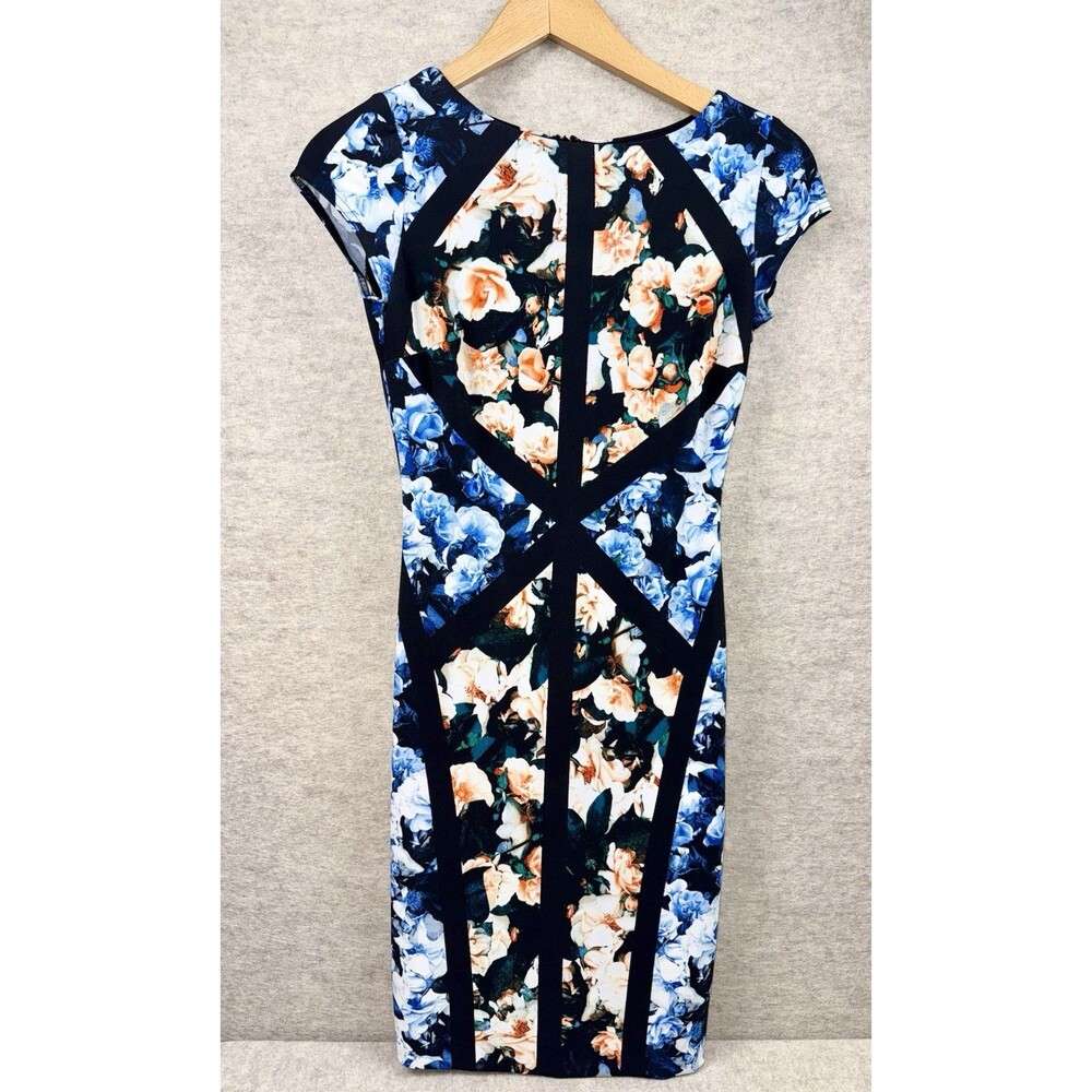 Cache Women’s Floral Dress Knee length Short Sleeve Formal Size Small